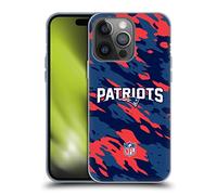 Head Case Designs Licenciado Oficialmente NFL Camou Logo de los Patriotas de Nueva Inglaterra Caso Funda de Gel Suave Compatible con Apple iPhone 14 Pro
