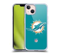 Head Case Designs Licenciado Oficialmente NFL Claro Logotipo de Miami Dolphins Caso Funda de Gel Suave Compatible con Apple iPhone 13