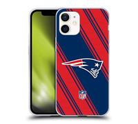 Head Case Designs Licenciado Oficialmente NFL Rayas Obra de Arte de New England Patriots Caso Funda de Gel Suave Compatible con Apple iPhone 12 Mini
