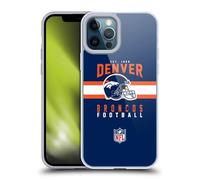 Head Case Designs Licenciado Oficialmente NFL Tipografía del Casco Denver Broncos gráficos Caso Funda de Gel Suave Compatible con Apple iPhone 12 Pro MAX