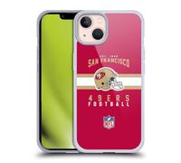 Head Case Designs Licenciado Oficialmente NFL Tipografía del Casco San Francisco 49ers Gráficos Caso Funda de Gel Suave Compatible con Apple iPhone 13