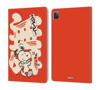 Head Case Designs Licenciado Oficialmente Peanuts Bailando Snoopy Oriental Carcasa de Cuero Tipo Libro Compatible con Apple iPad Pro 11 2020/2021 / 2022
