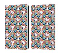 Head Case Designs Licenciado Oficialmente Peanuts Patrón Naranja Snoopy Deco Dreams Cover Carcasa de Cuero Tipo Libro Compatible con Apple iPad Air 2 (2014)