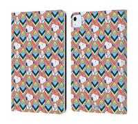 Head Case Designs Licenciado Oficialmente Peanuts Patrón Naranja Snoopy Deco Dreams Cover Carcasa de Cuero Tipo Libro Compatible con Apple iPad Air 2020/2022