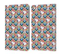 Head Case Designs Licenciado Oficialmente Peanuts Patrón Naranja Snoopy Deco Dreams Cover Carcasa de Cuero Tipo Libro Compatible con Apple iPad 9.7 2017 / iPad 9.7 2018