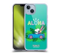 Head Case Designs Licenciado Oficialmente Peanuts Surf Tropical Disco Snoopy Aloha Caso Funda de Gel Suave Compatible con Apple iPhone 14 Plus
