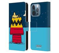 Head Case Designs Licenciado Oficialmente Peanuts Woodstock Alquiler de casa Mitades y Risas Carcasa de Cuero Tipo Libro Compatible con Apple iPhone 13 Pro