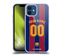 Head Case Designs Licenciado Oficialmente Personalizada FC Barcelona Hogar 2020/21 Kit Carcasa de Gel de Silicona Compatible con Apple iPhone 12 / iPhone 12 Pro