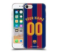 Head Case Designs Licenciado Oficialmente Personalizada Individualizada FC Barcelona Hogar Kit 2020/21 Caso Funda de Gel Suave Compatible con Apple iPhone 7/8 / SE 2020 & 2022