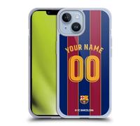 Head Case Designs Licenciado Oficialmente Personalizada Individualizada FC Barcelona Hogar Kit 2020/21 Caso Funda de Gel Suave Compatible con Apple iPhone 14