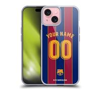 Head Case Designs Licenciado Oficialmente Personalizada Individualizada FC Barcelona Hogar Kit 2020/21 Caso Funda de Gel Suave Compatible con Apple iPhone 15