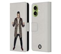 Head Case Designs Licenciado Oficialmente Robbie Williams Abrigo Animal Print Calendario Funda de Cuero Tipo Cartera Compatible con Apple iPhone 17