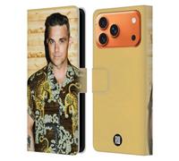 Head Case Designs Licenciado Oficialmente Robbie Williams Camisa Tiger Print Calendario Funda de Cuero Tipo Cartera Compatible con Apple iPhone 17 Pro MAX