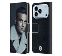 Head Case Designs Licenciado Oficialmente Robbie Williams Chaqueta de Piel Calendario Funda de Cuero Tipo Cartera Compatible con Apple iPhone 17 Pro