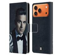 Head Case Designs Licenciado Oficialmente Robbie Williams Tux Estampado Calendario Funda de Cuero Tipo Cartera Compatible con Apple iPhone 17 Pro MAX