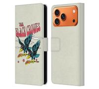 Head Case Designs Licenciado Oficialmente The Black Crowes Guitarras voladoras Gráficos Funda de Cuero Tipo Cartera Compatible con Apple iPhone 17 Pro MAX