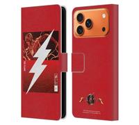 Head Case Designs Licenciado Oficialmente The Flash 2023 Logotipo De Barry Allen Gráficos Funda de Cuero Tipo Cartera Compatible con Apple iPhone 17 Pro MAX