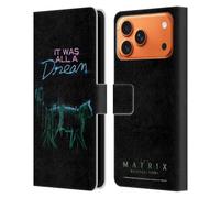 Head Case Designs Licenciado Oficialmente The Matrix Resurrections It Was All A Dream Key Art Funda de Cuero Tipo Cartera Compatible con Apple iPhone 17 Pro MAX