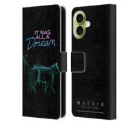 Head Case Designs Licenciado Oficialmente The Matrix Resurrections It Was All A Dream Key Art Funda de Cuero Tipo Cartera Compatible con Apple iPhone 17