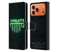 Head Case Designs Licenciado Oficialmente The Matrix Resurrections Simulatte Key Art Funda de Cuero Tipo Cartera Compatible con Apple iPhone 17 Pro MAX