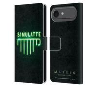 Head Case Designs Licenciado Oficialmente The Matrix Resurrections Simulatte Key Art Funda de Cuero Tipo Cartera Compatible con Apple iPhone 17 Air