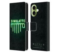 Head Case Designs Licenciado Oficialmente The Matrix Resurrections Simulatte Key Art Funda de Cuero Tipo Cartera Compatible con Apple iPhone 17