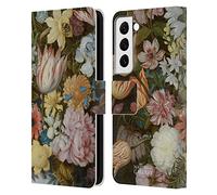 Head Case Designs Licenciado Oficialmente The National Gallery Un bodegón de Flores en un jarrón de WAN-Li Arte Carcasa de Cuero Tipo Libro Compatible con Samsung Galaxy S22 5G
