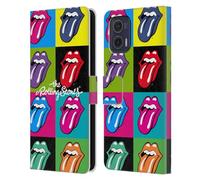 Head Case Designs Licenciado Oficialmente The Rolling Stones Pop Art 1 Colección de Lameduras Carcasa de Cuero Tipo Libro Compatible con Motorola Moto G73 5G