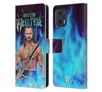 Head Case Designs Licenciado Oficialmente WWE Guerrero Escocés Drew Mcintyre Carcasa de Cuero Tipo Libro Compatible con Motorola Moto G73 5G