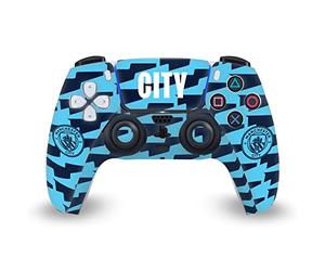 Head Case Designs Pegatina de vinilo con licencia oficial del Manchester City Man City FC City Logo Art Vinilo para placa frontal para juegos compatible con Sony PlayStation 5 PS5 DualSense Controller