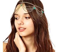 Head Chain Jewelry Headband Tassel Chain Hair Band Party Headpiece Festival Prom Wedding Headband for Hall para ocasiones especiales y festivales