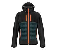 HEAD Chaqueta de esquí estándar Immensity con aislamiento para hombre, negro, verde azulado oscuro, naranja