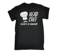 Head Chef Always in Command T-Tshirts Camisetas y Tops Cook Cooking tee Top Funny Gift Birthday(Small)