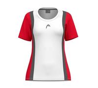HEAD Club 25 Tech - Camiseta para Mujer, Color Rojo y Blanco, Rojo y Blanco, M