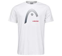 HEAD Club Carl Camiseta Jr, Blanco, 128 Unisex niños
