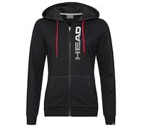 HEAD Club Greta Hoodie FZ W Sudadera, Negro/Blanco, 3XL Womens