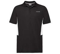 HEAD Club Tech Polo Shirt B, Camisa de Polo Unisex Niños, Black, Small