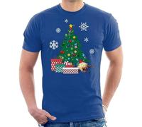 Head Crab Around The Christmas Tree Half Life Men's T-Tshirts Camisetas y Tops(Large)