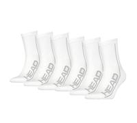 Head Crew Sock, Blanco (White), 35 (Pack de 6) Unisex Adulto