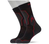 Head Crew Sock, Negro (Black/Red), 43-46 (Pack de 2) Unisex Adulto