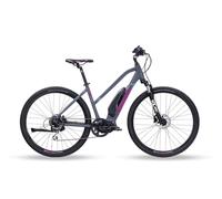 HEAD E I-Peak 1.0 Joy Bicicleta de Cross eléctrica, Mujeres, Gris Mate y Rosa, 54