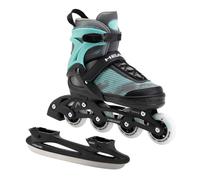 Head Galaxy 2 en 1 - Patines en línea para niños de tamaño Ajustable, riel de Aluminio, ABEC-7, Ruedas 82A, con patín, para Ocio y Patinaje sobre Hielo (Verde, 34-37)