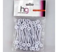 Head Gear Plastic Roller Pins White (50)