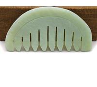 Head Gua Sha, herramienta de masaje, peine Gua Sha, jade Xiuyan, masajeador de cabeza de piedra natural para el cuero cabelludo, relajación del estrés y crecimiento del cabello (pequeño)