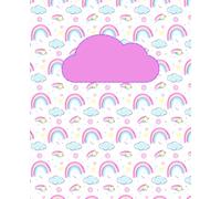 Head in the Clouds: A Composition Notebook for Dreamers, 120 Page College Ruled Composition Book for Girls & Kids, Rainbow Pastel Aesthetic