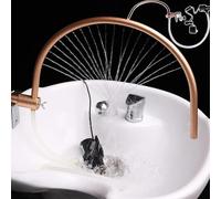 Head - Marco de circulación de agua para spa, diseño de arco de 180° con 21 agujeros de salida de agua, estante de fijación de lavabo de cascada para masajes y peluquerías