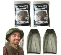 Head Net Mesh - Red para Insectos, mosquitera, antimoho, protección Facial para Camping, Senderismo, Pesca, protección contra Insectos, protección contra Mosquitos