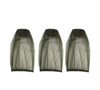 Head Netting - Paquete de 3 mallas anticara, protector de cuello a prueba de manchas para actividades al aire libre, viajes, safari, nailon, 48 x 38 cm