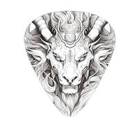 Head of the beast Prints - Juego de 12 púas de guitarra con 3 grosores diferentes, adecuadas para guitarras eléctricas y acústicas