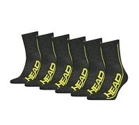 Head Performance Short Crew 6p Ecom, Performance Short Crew 6p Ecom de los hombres, Dark grey/Lime, 035